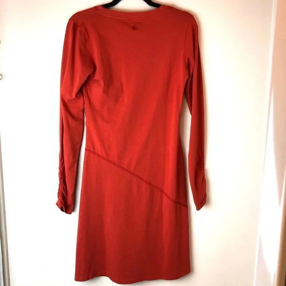 Athleta | Orange Sunburst Nectar V-neck Dress - Picture 6 of 6